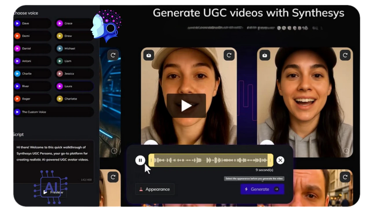 OhSoReal AI UGC tool dashboard